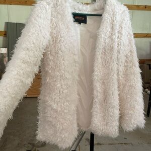 Ambiance Women's Cream Teddy Jacket